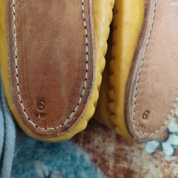 Handmade Buffalo Hide Deer Skin Suede Cherokee Moccasins Women's Size 6 - Picture 8 of 10